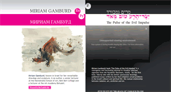 Desktop Screenshot of miriamgamburd.com